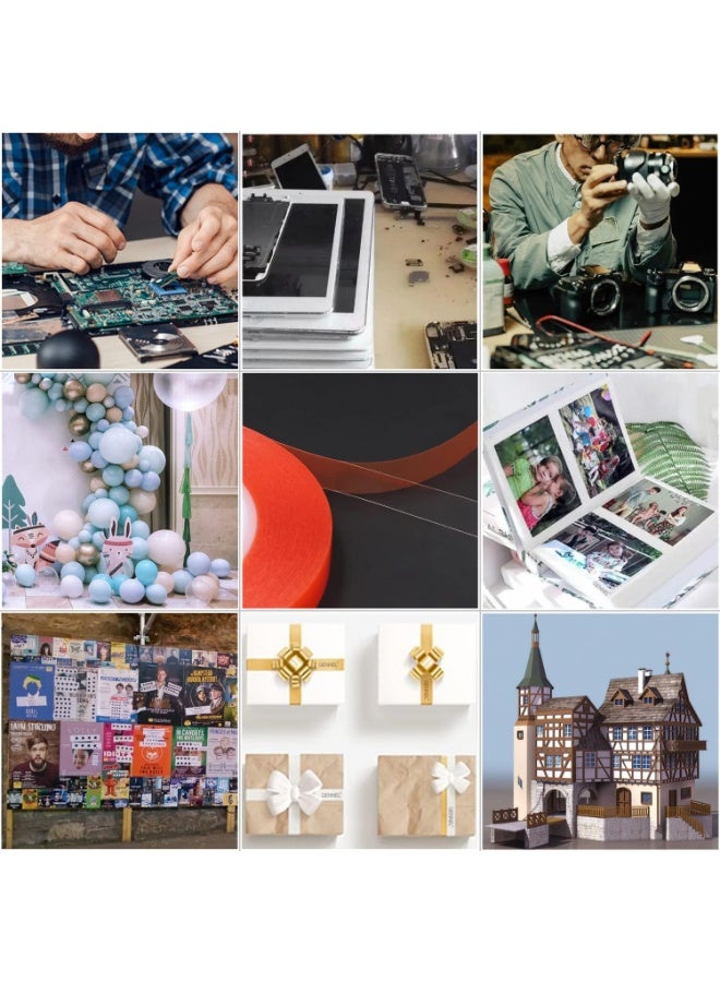 3mm × 25M واضح رقيق مزدوج الجانبين قوي لاصق شريط أكريليك (1/8 "x82ft) للهواتف المحمولة أجهزة الكمبيوتر المحمول أقراص شاشة LCD - Image 4